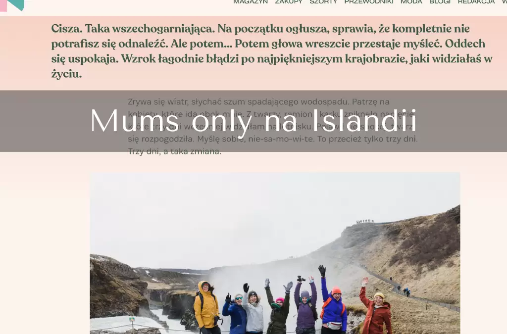 Ja też jestem ważna czyli Mums Only na Islandii.